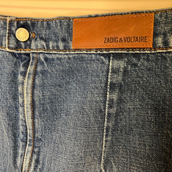 NWOT Zadig & Voltaire Denim Skirt Juny Bleu Size 40 / Large - Picture 4 of 5